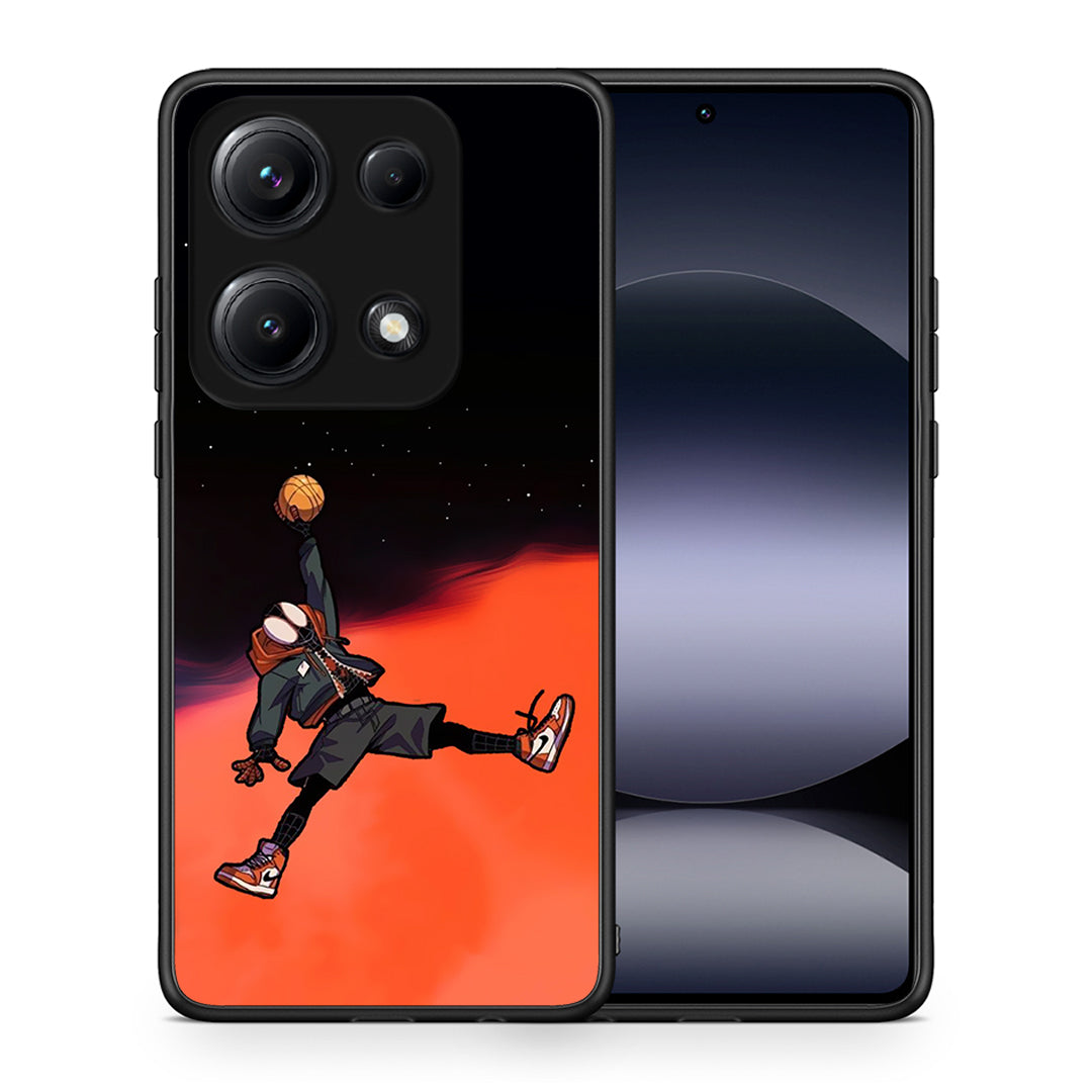 Θήκη Xiaomi Redmi Note 14S Basketball Hero από τη Smartfits με σχέδιο στο πίσω μέρος και μαύρο περίβλημα | Xiaomi Redmi Note 14S Basketball Hero case with colorful back and black bezels