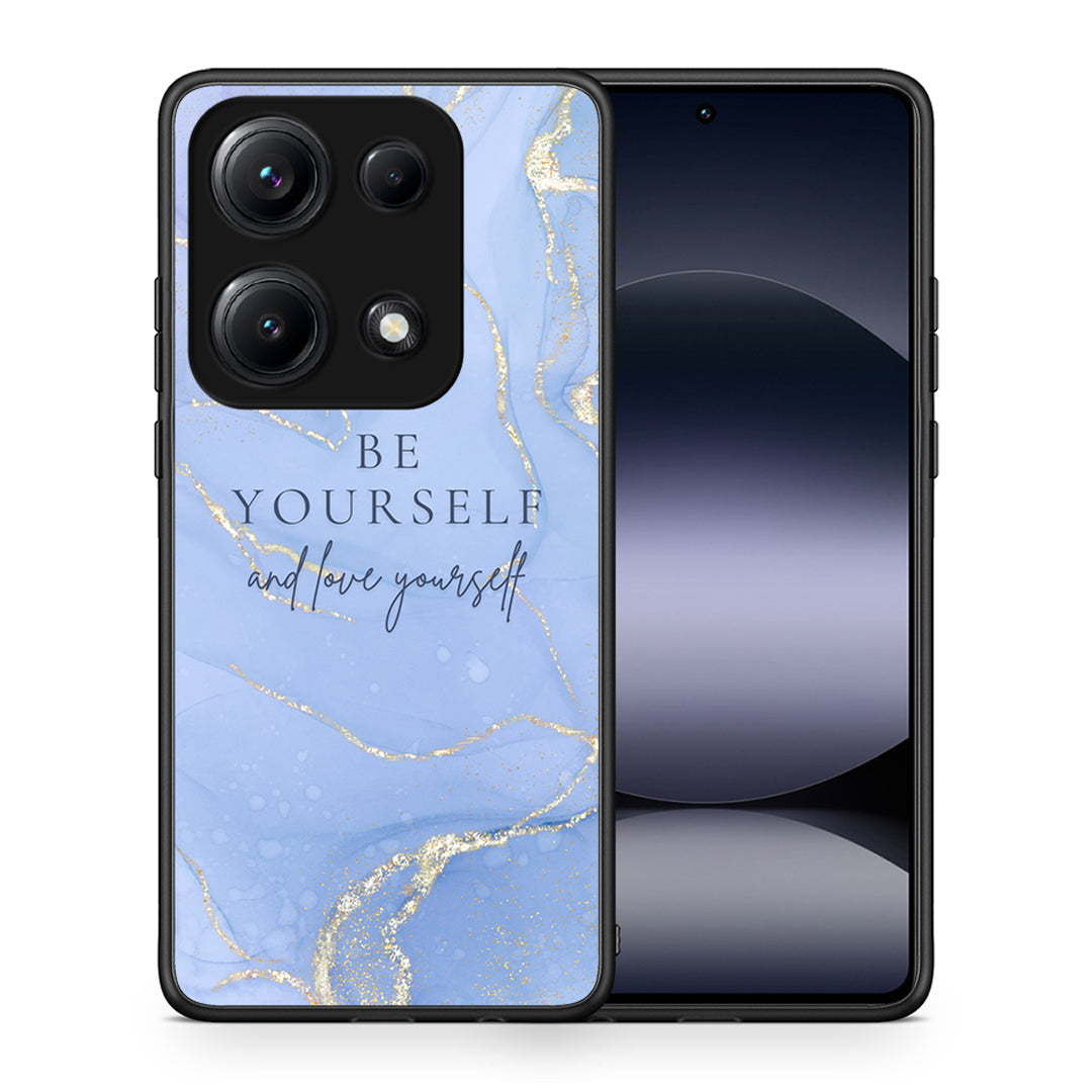 Θήκη Xiaomi Redmi Note 14S Be Yourself από τη Smartfits με σχέδιο στο πίσω μέρος και μαύρο περίβλημα | Xiaomi Redmi Note 14S Be Yourself case with colorful back and black bezels