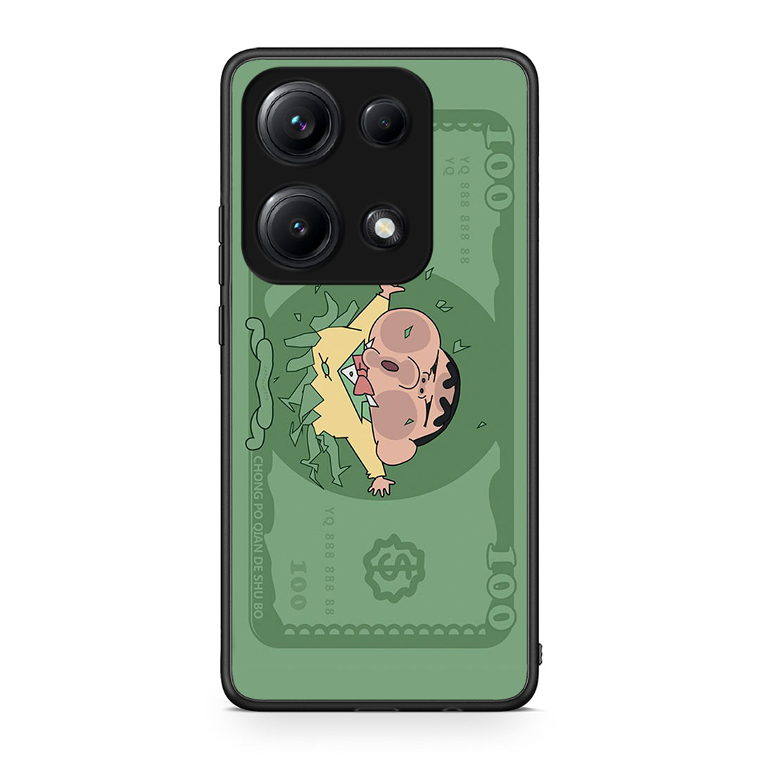 Xiaomi Redmi Note 14S Big Money Θήκη Αγίου Βαλεντίνου από τη Smartfits με σχέδιο στο πίσω μέρος και μαύρο περίβλημα | Smartphone case with colorful back and black bezels by Smartfits