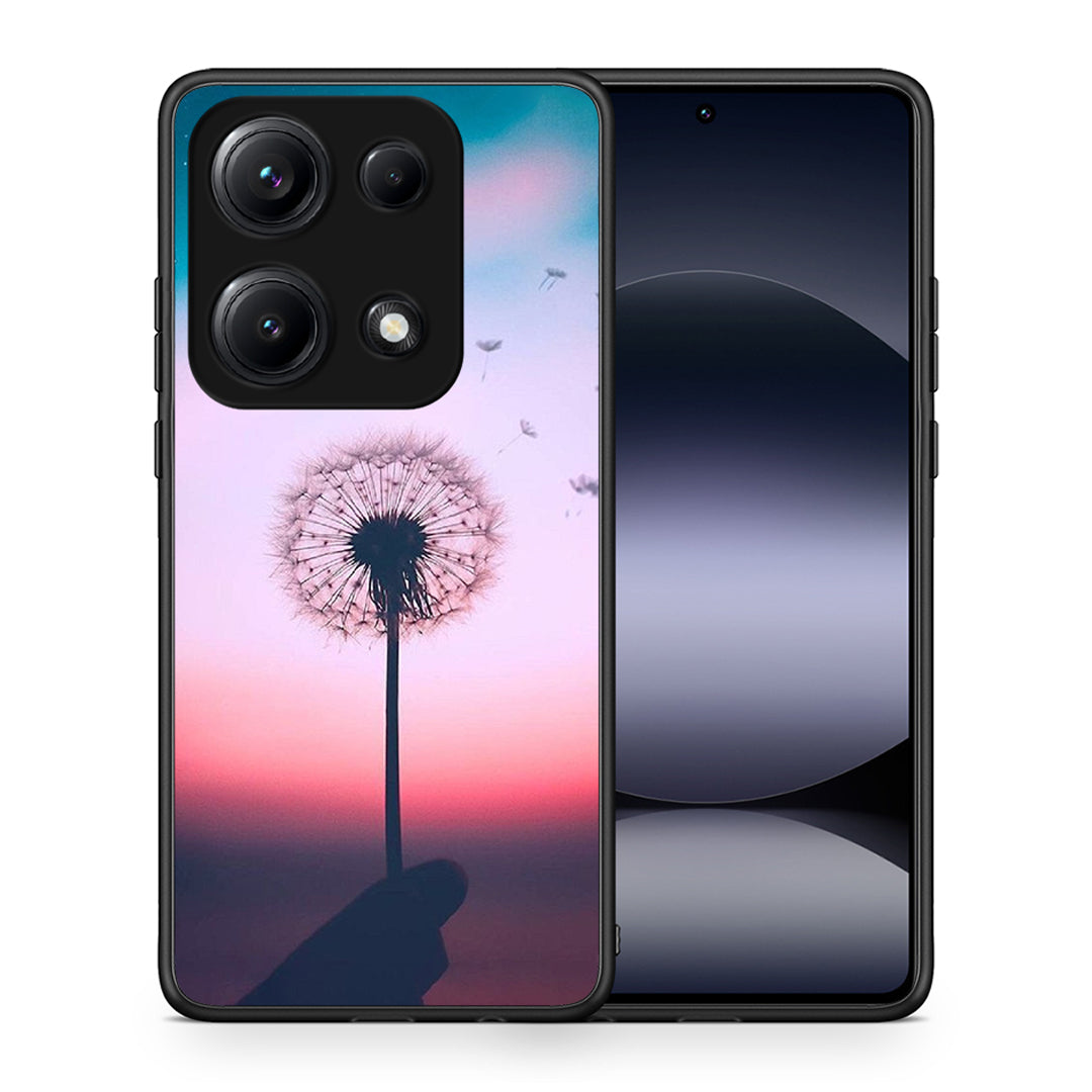 Θήκη Xiaomi Redmi Note 14S Wish Boho από τη Smartfits με σχέδιο στο πίσω μέρος και μαύρο περίβλημα | Xiaomi Redmi Note 14S Wish Boho case with colorful back and black bezels