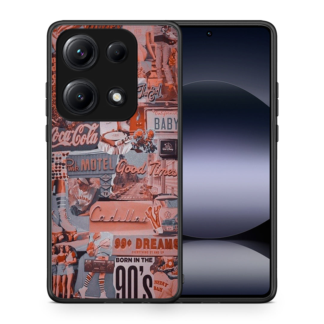 Θήκη Xiaomi Redmi Note 14S Born In 90s από τη Smartfits με σχέδιο στο πίσω μέρος και μαύρο περίβλημα | Xiaomi Redmi Note 14S Born In 90s case with colorful back and black bezels