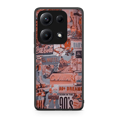 Xiaomi Redmi Note 14S Born In 90s θήκη από τη Smartfits με σχέδιο στο πίσω μέρος και μαύρο περίβλημα | Smartphone case with colorful back and black bezels by Smartfits