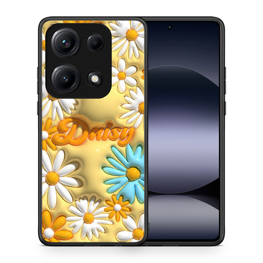 Θήκη Xiaomi Redmi Note 14S Bubble Daisies από τη Smartfits με σχέδιο στο πίσω μέρος και μαύρο περίβλημα | Xiaomi Redmi Note 14S Bubble Daisies case with colorful back and black bezels