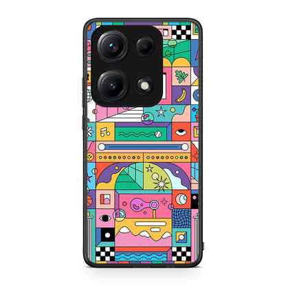 Xiaomi Redmi Note 14S Bubbles Soap θήκη από τη Smartfits με σχέδιο στο πίσω μέρος και μαύρο περίβλημα | Smartphone case with colorful back and black bezels by Smartfits