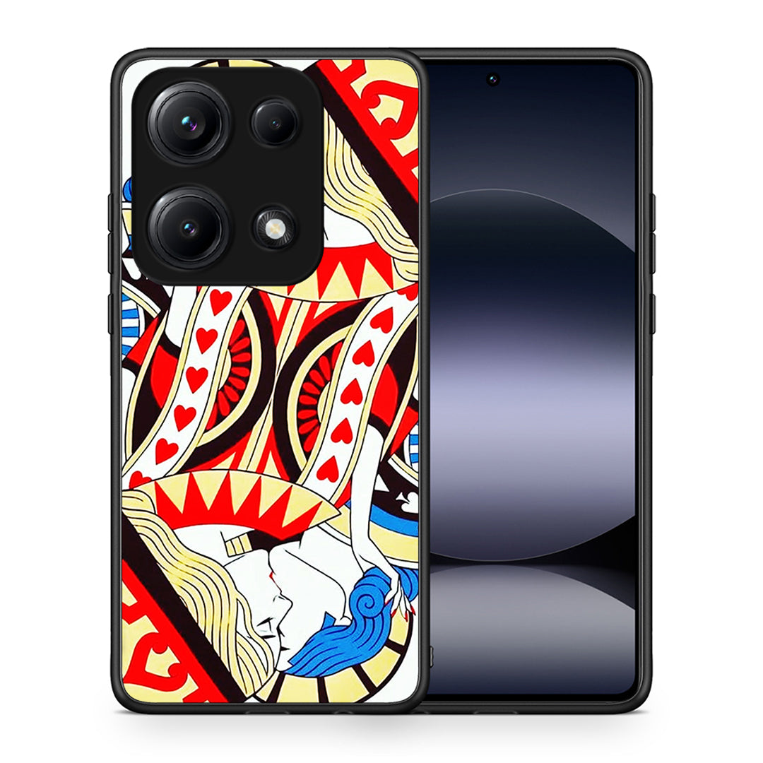 Θήκη Xiaomi Redmi Note 14S Card Love από τη Smartfits με σχέδιο στο πίσω μέρος και μαύρο περίβλημα | Xiaomi Redmi Note 14S Card Love case with colorful back and black bezels