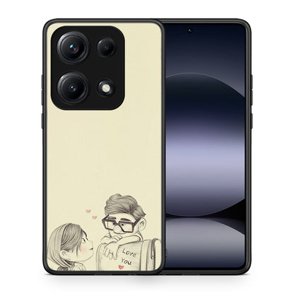 Θήκη Xiaomi Redmi Note 14S Carl And Ellie από τη Smartfits με σχέδιο στο πίσω μέρος και μαύρο περίβλημα | Xiaomi Redmi Note 14S Carl And Ellie case with colorful back and black bezels