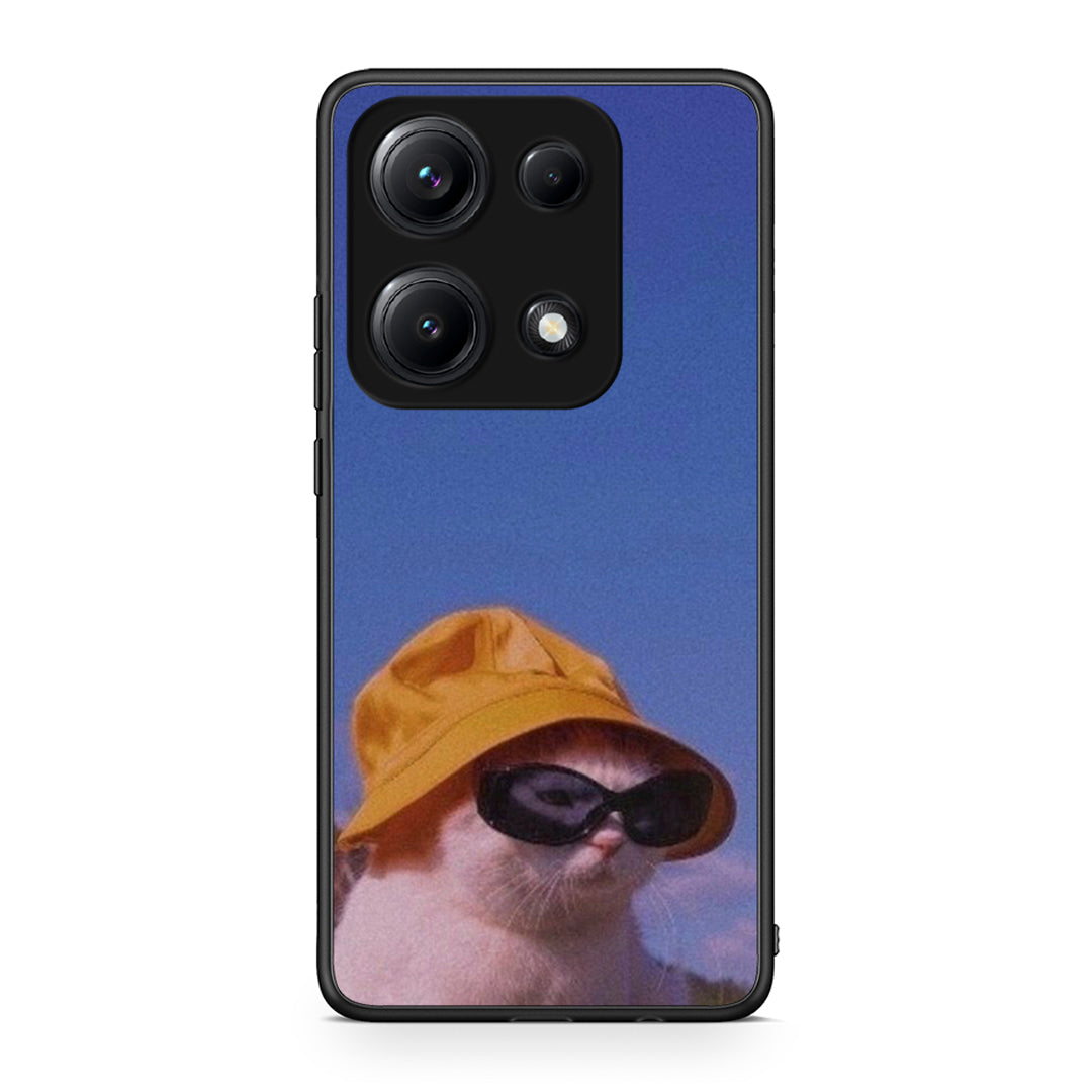 Xiaomi Redmi Note 14S Cat Diva θήκη από τη Smartfits με σχέδιο στο πίσω μέρος και μαύρο περίβλημα | Smartphone case with colorful back and black bezels by Smartfits