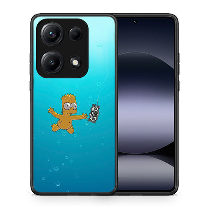 Θήκη Xiaomi Redmi Note 14S Chasing Money από τη Smartfits με σχέδιο στο πίσω μέρος και μαύρο περίβλημα | Xiaomi Redmi Note 14S Chasing Money case with colorful back and black bezels