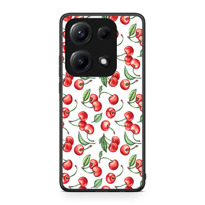 Xiaomi Redmi Note 14S Cherry Summer θήκη από τη Smartfits με σχέδιο στο πίσω μέρος και μαύρο περίβλημα | Smartphone case with colorful back and black bezels by Smartfits