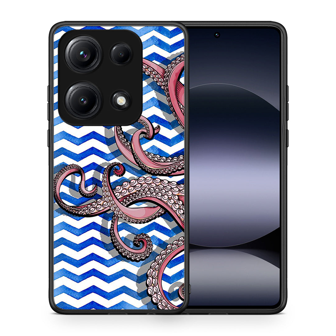 Θήκη Xiaomi Redmi Note 14S Chevron Devilfish από τη Smartfits με σχέδιο στο πίσω μέρος και μαύρο περίβλημα | Xiaomi Redmi Note 14S Chevron Devilfish case with colorful back and black bezels