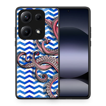 Θήκη Xiaomi Redmi Note 14S Chevron Devilfish από τη Smartfits με σχέδιο στο πίσω μέρος και μαύρο περίβλημα | Xiaomi Redmi Note 14S Chevron Devilfish case with colorful back and black bezels