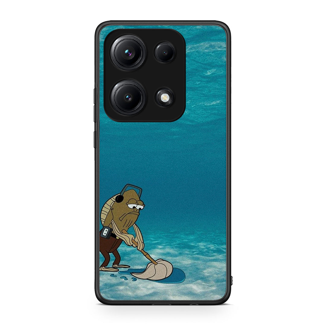 Xiaomi Redmi Note 14S Clean The Ocean Θήκη από τη Smartfits με σχέδιο στο πίσω μέρος και μαύρο περίβλημα | Smartphone case with colorful back and black bezels by Smartfits