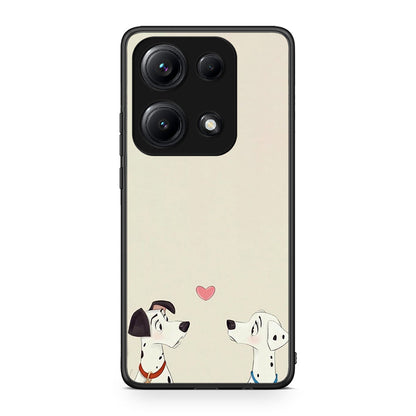 Xiaomi Redmi Note 14S Dalmatians Love θήκη από τη Smartfits με σχέδιο στο πίσω μέρος και μαύρο περίβλημα | Smartphone case with colorful back and black bezels by Smartfits