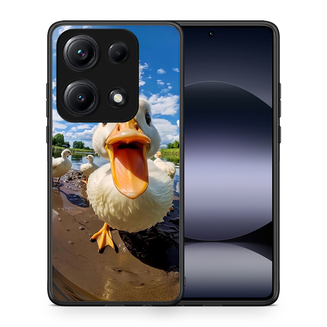 Θήκη Xiaomi Redmi Note 14S Duck Face από τη Smartfits με σχέδιο στο πίσω μέρος και μαύρο περίβλημα | Xiaomi Redmi Note 14S Duck Face case with colorful back and black bezels