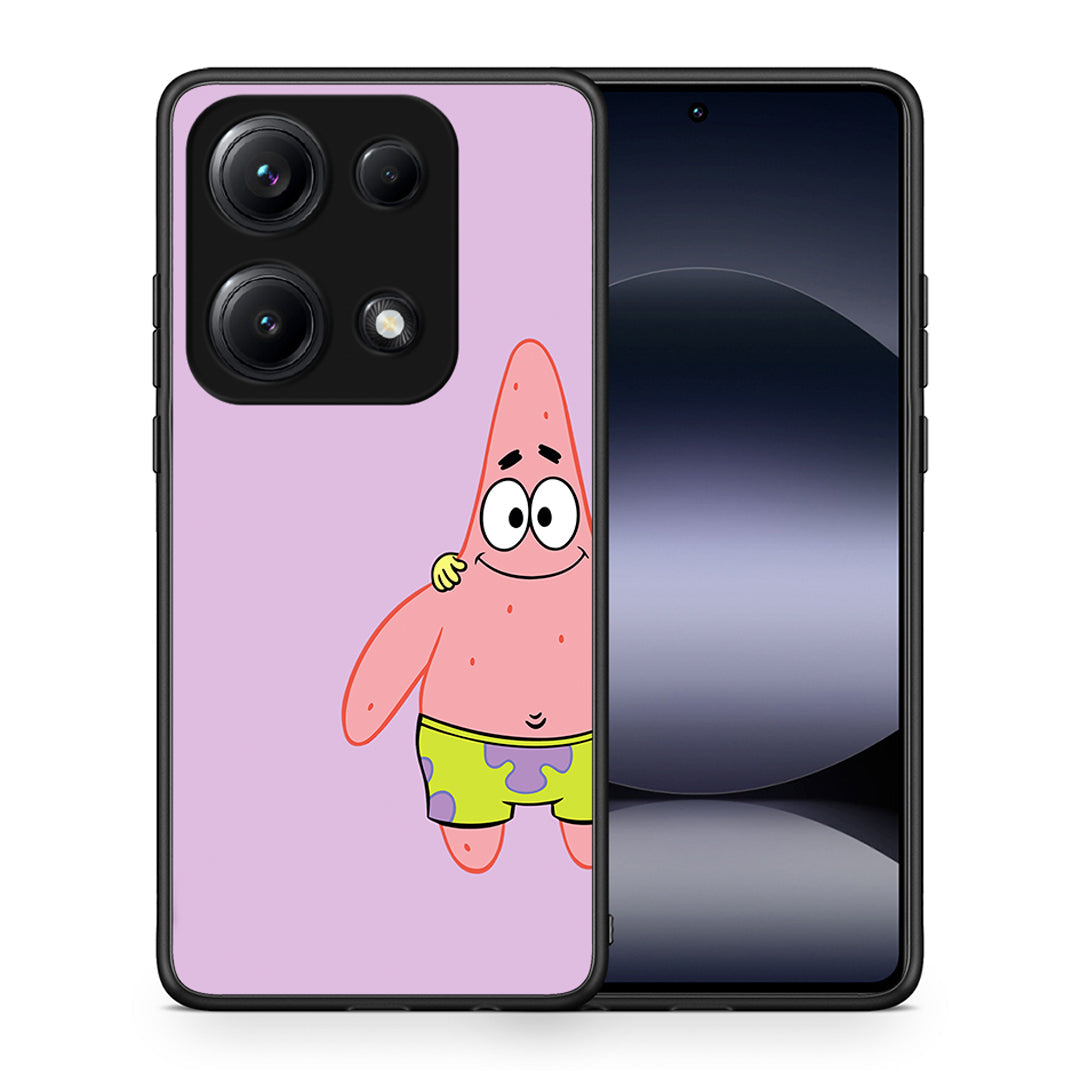 Θήκη Xiaomi Redmi Note 14S Friends Patrick από τη Smartfits με σχέδιο στο πίσω μέρος και μαύρο περίβλημα | Xiaomi Redmi Note 14S Friends Patrick case with colorful back and black bezels