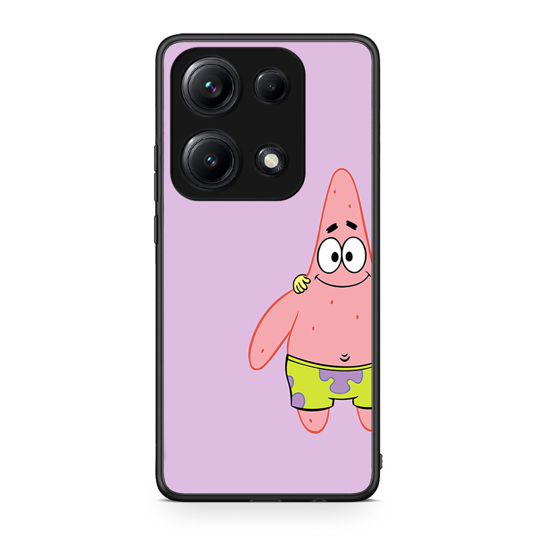 Xiaomi Redmi Note 14S Friends Patrick θήκη από τη Smartfits με σχέδιο στο πίσω μέρος και μαύρο περίβλημα | Smartphone case with colorful back and black bezels by Smartfits