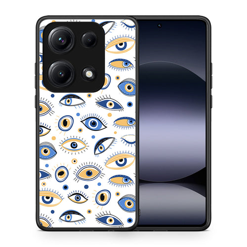 Θήκη Xiaomi Redmi Note 14S Ftou Ftou από τη Smartfits με σχέδιο στο πίσω μέρος και μαύρο περίβλημα | Xiaomi Redmi Note 14S Ftou Ftou case with colorful back and black bezels