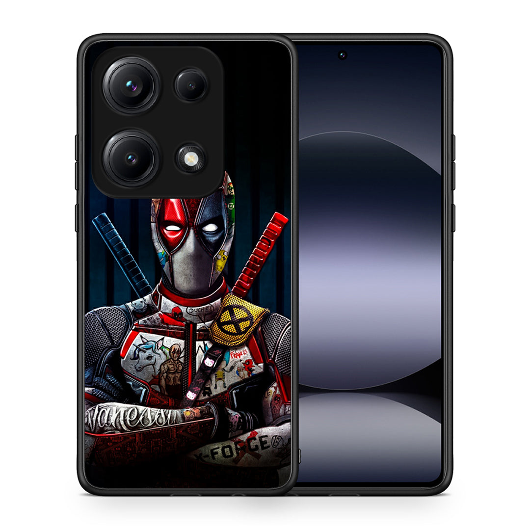 Θήκη Xiaomi Redmi Note 14S Funny Guy από τη Smartfits με σχέδιο στο πίσω μέρος και μαύρο περίβλημα | Xiaomi Redmi Note 14S Funny Guy case with colorful back and black bezels