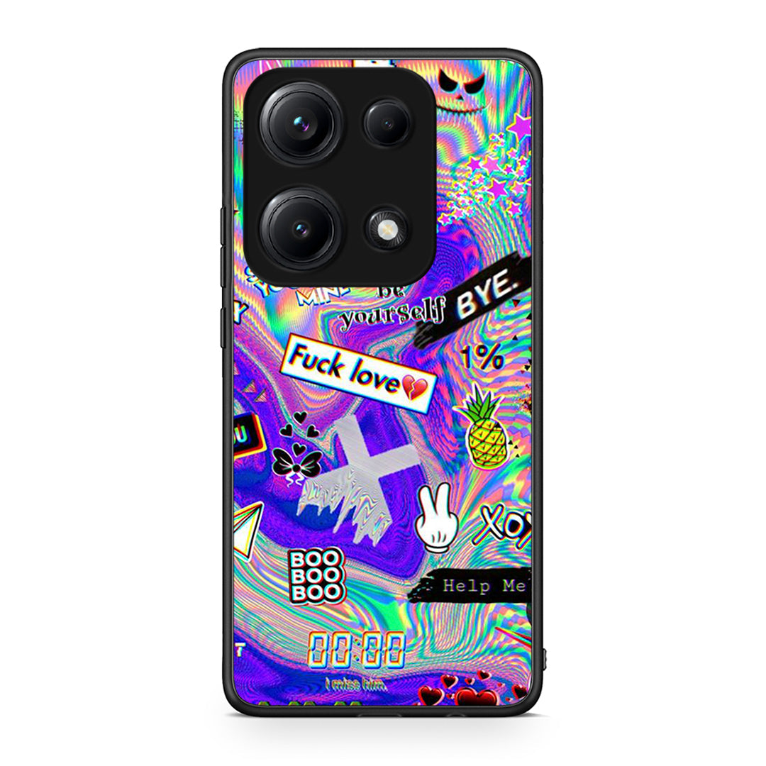 Xiaomi Redmi Note 14S Game Over θήκη από τη Smartfits με σχέδιο στο πίσω μέρος και μαύρο περίβλημα | Smartphone case with colorful back and black bezels by Smartfits