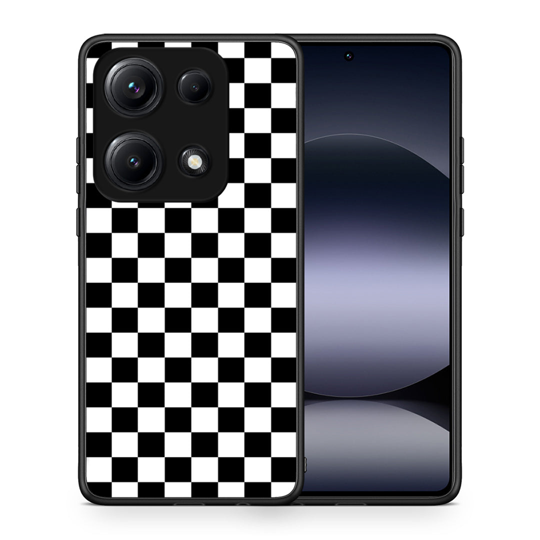 Θήκη Xiaomi Redmi Note 14S Squares Geometric από τη Smartfits με σχέδιο στο πίσω μέρος και μαύρο περίβλημα | Xiaomi Redmi Note 14S Squares Geometric case with colorful back and black bezels