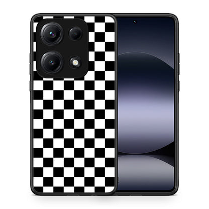 Θήκη Xiaomi Redmi Note 14S Squares Geometric από τη Smartfits με σχέδιο στο πίσω μέρος και μαύρο περίβλημα | Xiaomi Redmi Note 14S Squares Geometric case with colorful back and black bezels