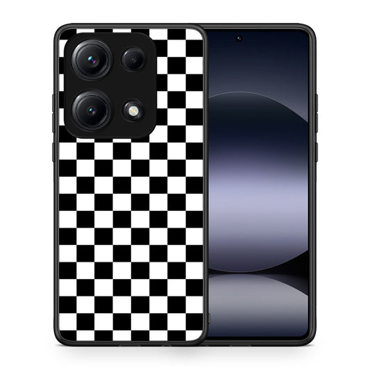 Θήκη Xiaomi Redmi Note 14S Squares Geometric από τη Smartfits με σχέδιο στο πίσω μέρος και μαύρο περίβλημα | Xiaomi Redmi Note 14S Squares Geometric case with colorful back and black bezels