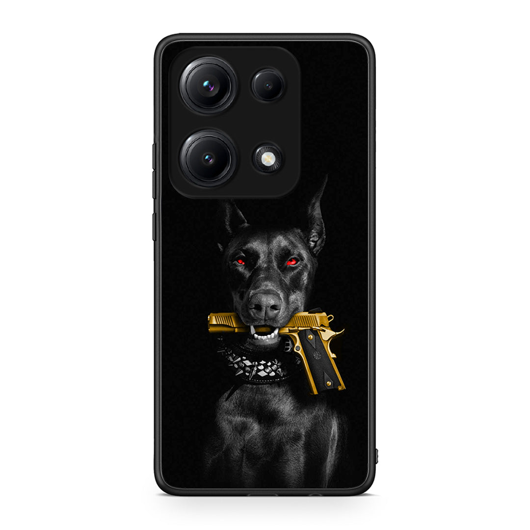 Xiaomi Redmi Note 14S Golden Gun Θήκη Αγίου Βαλεντίνου από τη Smartfits με σχέδιο στο πίσω μέρος και μαύρο περίβλημα | Smartphone case with colorful back and black bezels by Smartfits