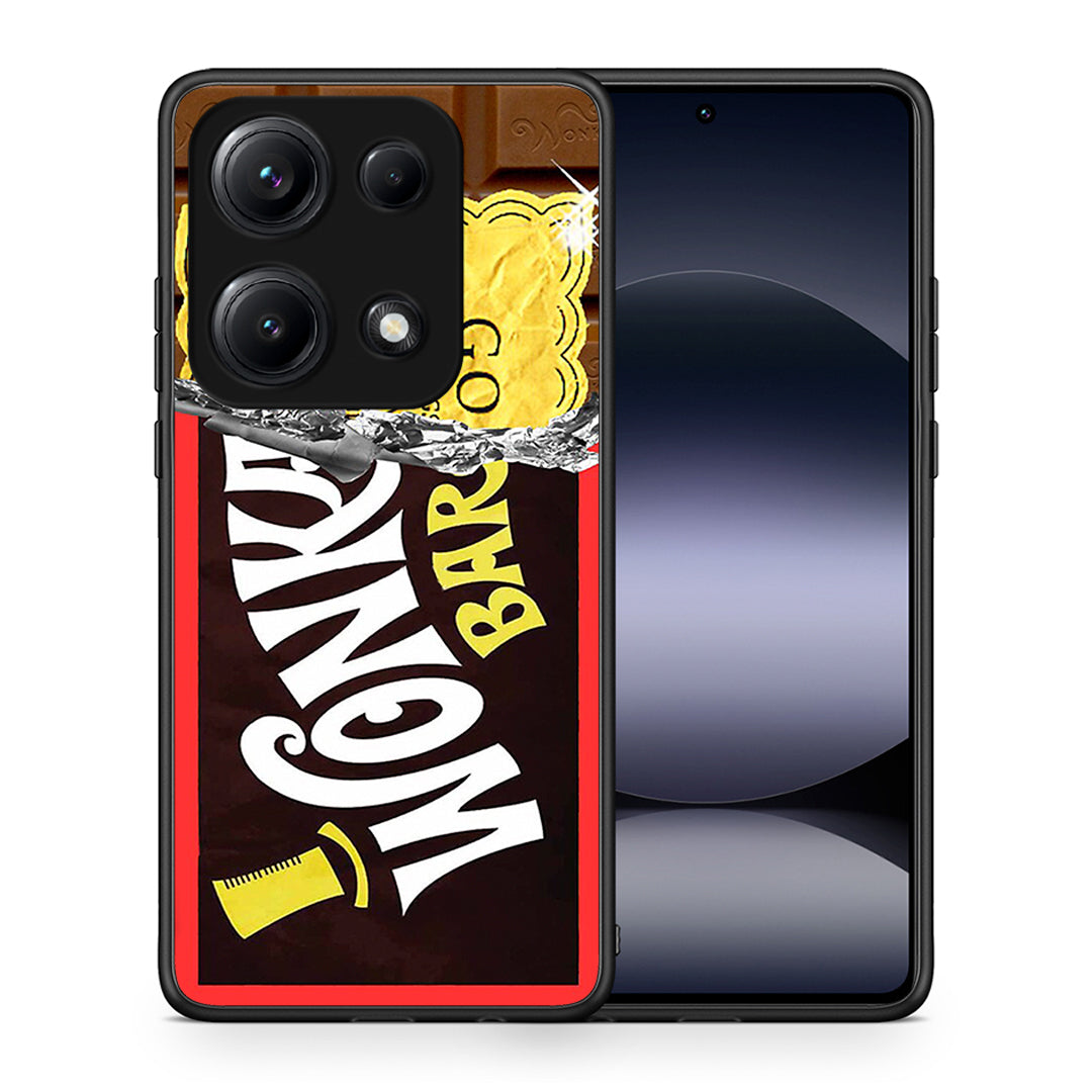 Θήκη Xiaomi Redmi Note 14S Golden Ticket από τη Smartfits με σχέδιο στο πίσω μέρος και μαύρο περίβλημα | Xiaomi Redmi Note 14S Golden Ticket case with colorful back and black bezels