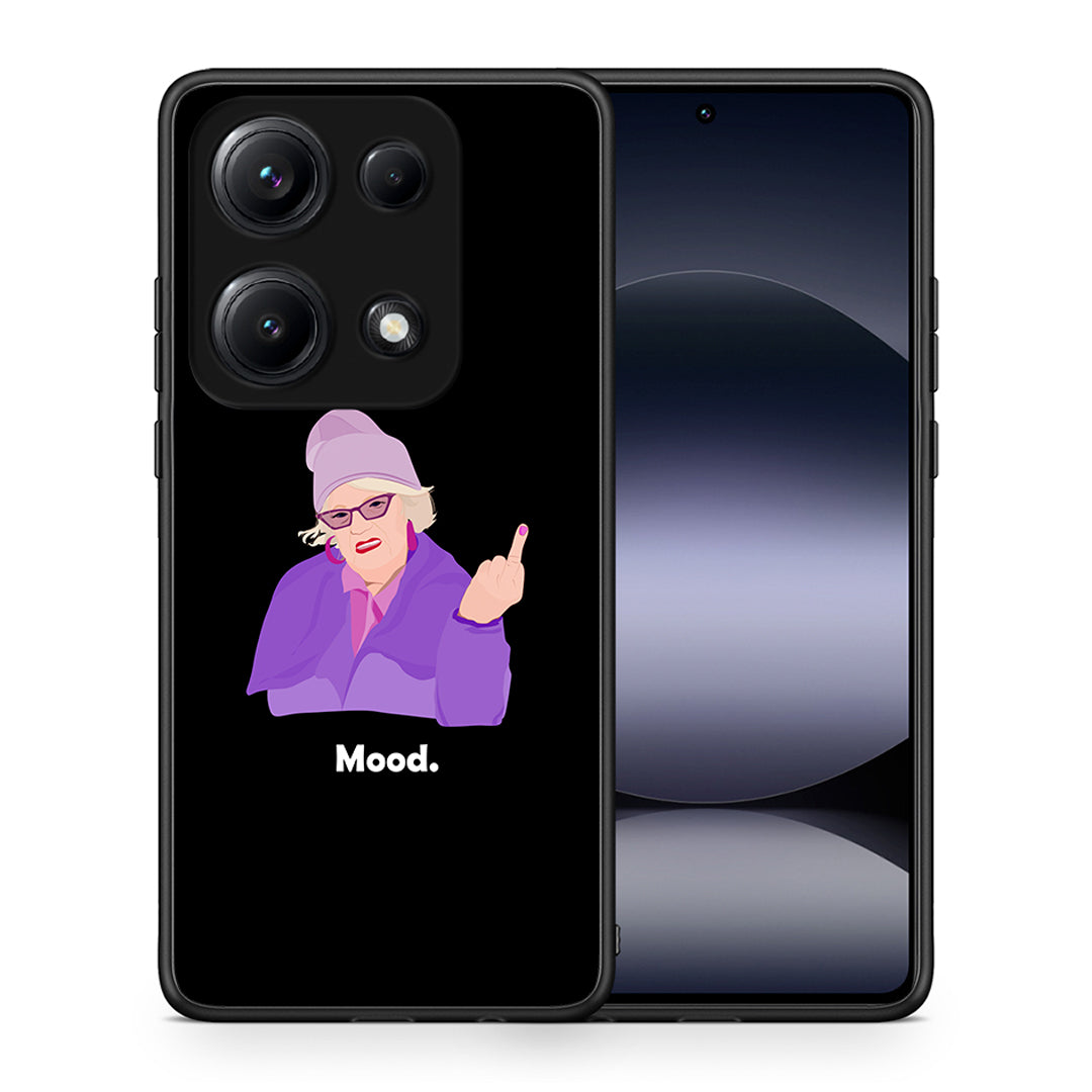 Θήκη Xiaomi Redmi Note 14S Grandma Mood Black από τη Smartfits με σχέδιο στο πίσω μέρος και μαύρο περίβλημα | Xiaomi Redmi Note 14S Grandma Mood Black case with colorful back and black bezels