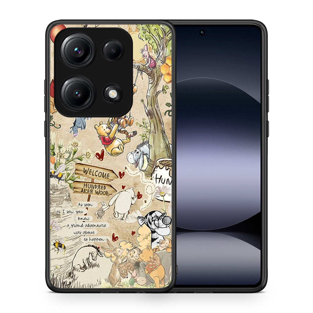 Θήκη Xiaomi Redmi Note 14S Happy Friends από τη Smartfits με σχέδιο στο πίσω μέρος και μαύρο περίβλημα | Xiaomi Redmi Note 14S Happy Friends case with colorful back and black bezels