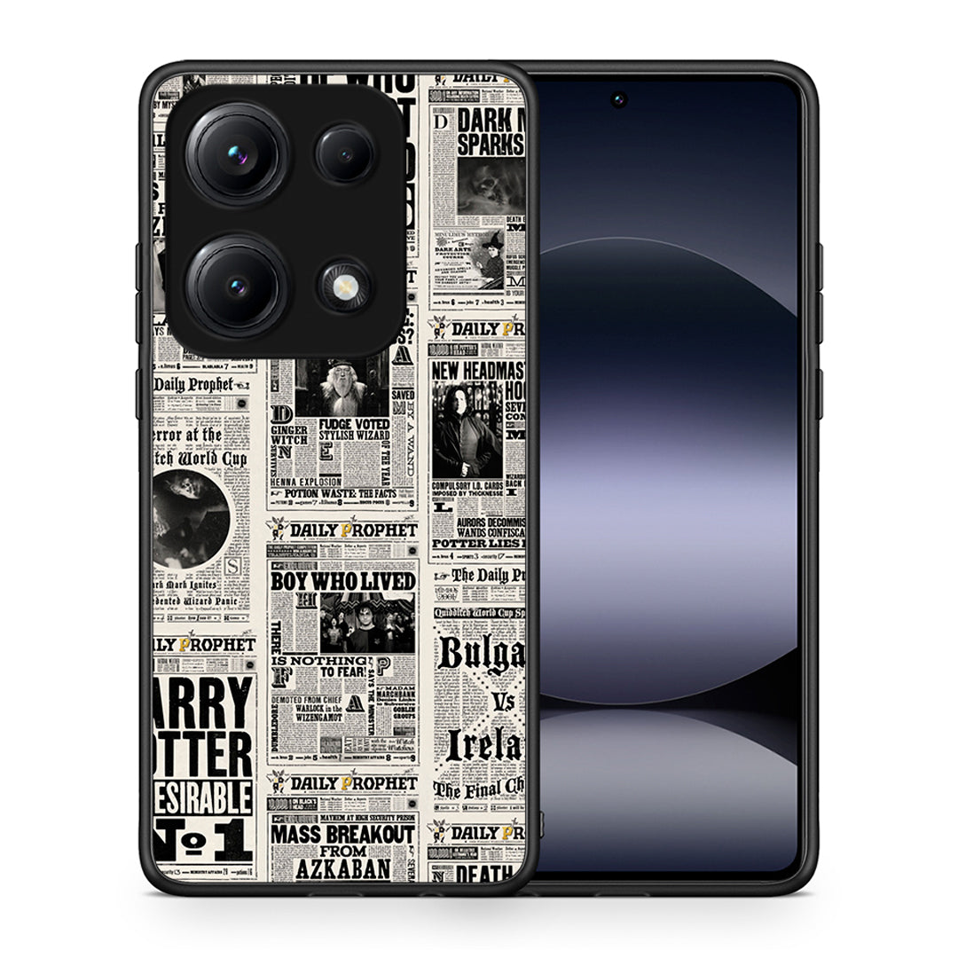 Θήκη Xiaomi Redmi Note 14S Harry Paper από τη Smartfits με σχέδιο στο πίσω μέρος και μαύρο περίβλημα | Xiaomi Redmi Note 14S Harry Paper case with colorful back and black bezels
