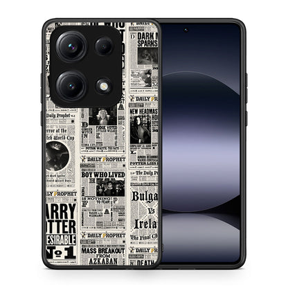 Θήκη Xiaomi Redmi Note 14S Harry Paper από τη Smartfits με σχέδιο στο πίσω μέρος και μαύρο περίβλημα | Xiaomi Redmi Note 14S Harry Paper case with colorful back and black bezels