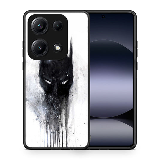 Θήκη Xiaomi Redmi Note 14S Paint Bat Hero από τη Smartfits με σχέδιο στο πίσω μέρος και μαύρο περίβλημα | Xiaomi Redmi Note 14S Paint Bat Hero case with colorful back and black bezels