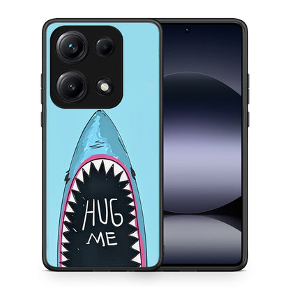Θήκη Xiaomi Redmi Note 14S Hug Me από τη Smartfits με σχέδιο στο πίσω μέρος και μαύρο περίβλημα | Xiaomi Redmi Note 14S Hug Me case with colorful back and black bezels