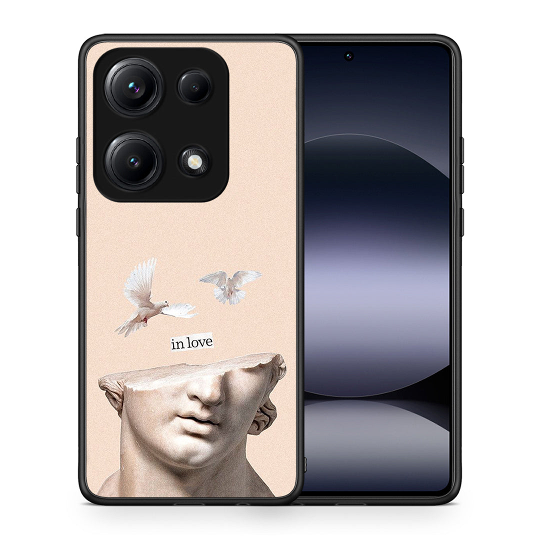Θήκη Xiaomi Redmi Note 14S In Love από τη Smartfits με σχέδιο στο πίσω μέρος και μαύρο περίβλημα | Xiaomi Redmi Note 14S In Love case with colorful back and black bezels