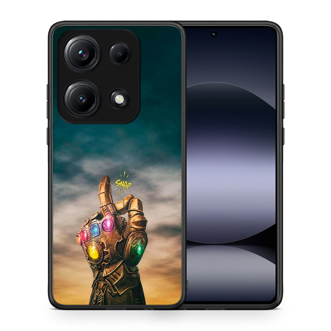 Θήκη Xiaomi Redmi Note 14S Infinity Snap από τη Smartfits με σχέδιο στο πίσω μέρος και μαύρο περίβλημα | Xiaomi Redmi Note 14S Infinity Snap case with colorful back and black bezels