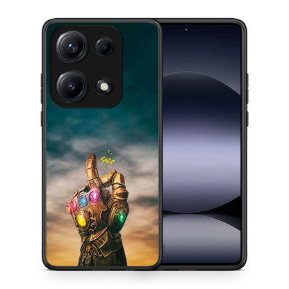 Θήκη Xiaomi Redmi Note 14S Infinity Snap από τη Smartfits με σχέδιο στο πίσω μέρος και μαύρο περίβλημα | Xiaomi Redmi Note 14S Infinity Snap case with colorful back and black bezels