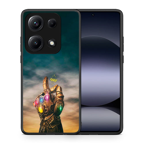 Θήκη Xiaomi Redmi Note 14S Infinity Snap από τη Smartfits με σχέδιο στο πίσω μέρος και μαύρο περίβλημα | Xiaomi Redmi Note 14S Infinity Snap case with colorful back and black bezels