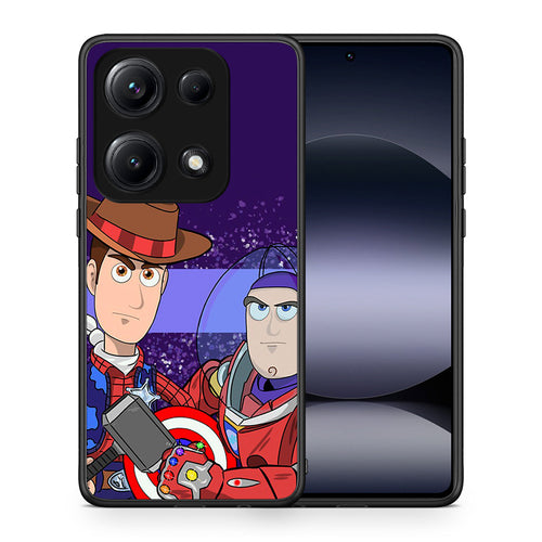 Θήκη Xiaomi Redmi Note 14S Infinity Story από τη Smartfits με σχέδιο στο πίσω μέρος και μαύρο περίβλημα | Xiaomi Redmi Note 14S Infinity Story case with colorful back and black bezels