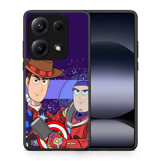 Θήκη Xiaomi Redmi Note 14S Infinity Story από τη Smartfits με σχέδιο στο πίσω μέρος και μαύρο περίβλημα | Xiaomi Redmi Note 14S Infinity Story case with colorful back and black bezels