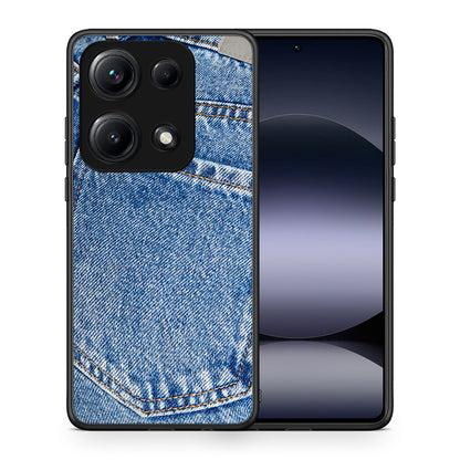 Θήκη Xiaomi Redmi Note 14S Jeans Pocket από τη Smartfits με σχέδιο στο πίσω μέρος και μαύρο περίβλημα | Xiaomi Redmi Note 14S Jeans Pocket case with colorful back and black bezels