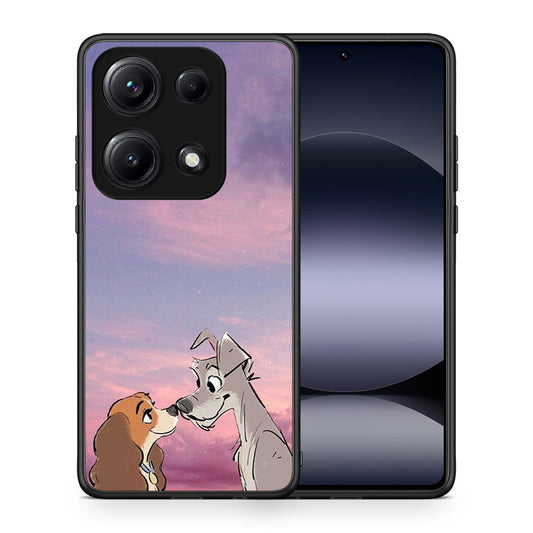 Θήκη Xiaomi Redmi Note 14S Lady And Tramp από τη Smartfits με σχέδιο στο πίσω μέρος και μαύρο περίβλημα | Xiaomi Redmi Note 14S Lady And Tramp case with colorful back and black bezels