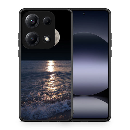 Θήκη Xiaomi Redmi Note 14S Moon Landscape από τη Smartfits με σχέδιο στο πίσω μέρος και μαύρο περίβλημα | Xiaomi Redmi Note 14S Moon Landscape case with colorful back and black bezels