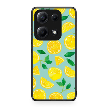 Xiaomi Redmi Note 14S Lemons θήκη από τη Smartfits με σχέδιο στο πίσω μέρος και μαύρο περίβλημα | Smartphone case with colorful back and black bezels by Smartfits