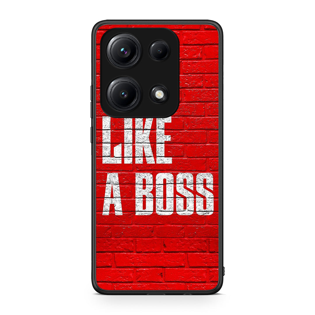 Xiaomi Redmi Note 14S Like A Boss θήκη από τη Smartfits με σχέδιο στο πίσω μέρος και μαύρο περίβλημα | Smartphone case with colorful back and black bezels by Smartfits