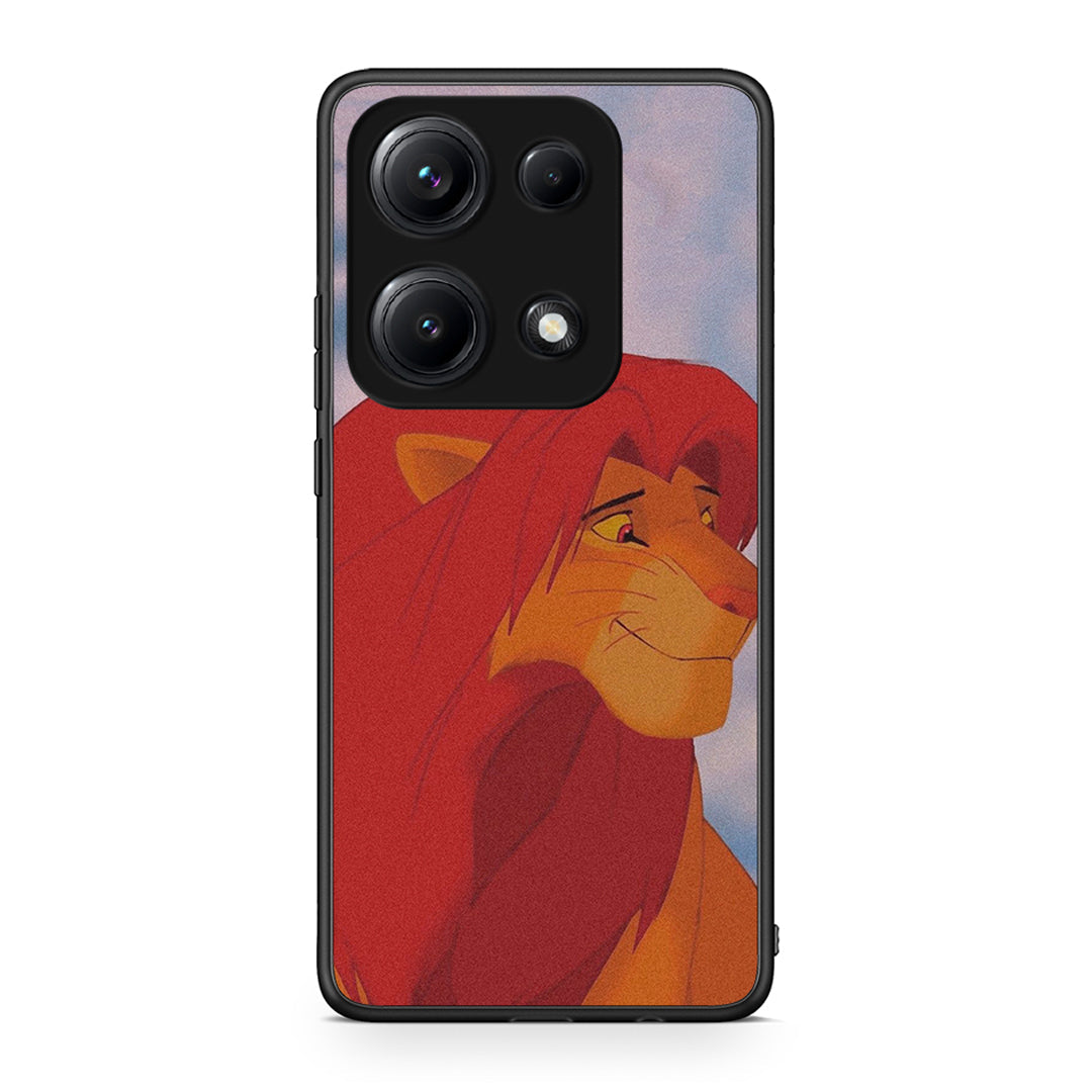 Xiaomi Redmi Note 14S Lion Love 1 Θήκη Αγίου Βαλεντίνου από τη Smartfits με σχέδιο στο πίσω μέρος και μαύρο περίβλημα | Smartphone case with colorful back and black bezels by Smartfits