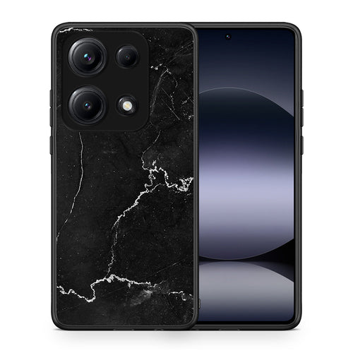 Θήκη Xiaomi Redmi Note 14S Marble Black από τη Smartfits με σχέδιο στο πίσω μέρος και μαύρο περίβλημα | Xiaomi Redmi Note 14S Marble Black case with colorful back and black bezels
