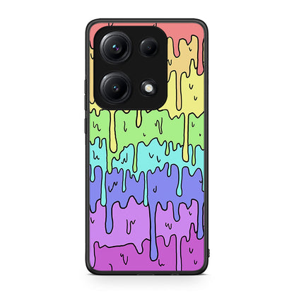 Xiaomi Redmi Note 14S Melting Rainbow θήκη από τη Smartfits με σχέδιο στο πίσω μέρος και μαύρο περίβλημα | Smartphone case with colorful back and black bezels by Smartfits