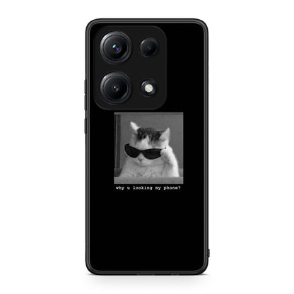 Xiaomi Redmi Note 14S Meme Cat θήκη από τη Smartfits με σχέδιο στο πίσω μέρος και μαύρο περίβλημα | Smartphone case with colorful back and black bezels by Smartfits