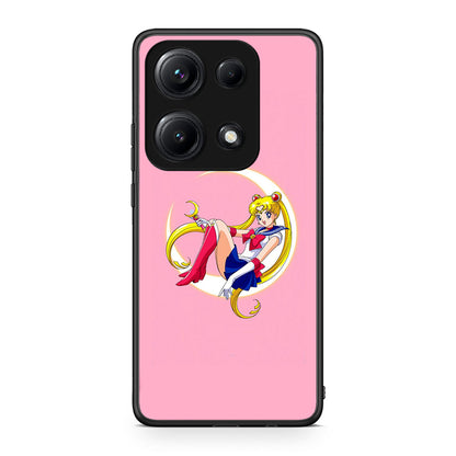 Xiaomi Redmi Note 14S Moon Girl θήκη από τη Smartfits με σχέδιο στο πίσω μέρος και μαύρο περίβλημα | Smartphone case with colorful back and black bezels by Smartfits